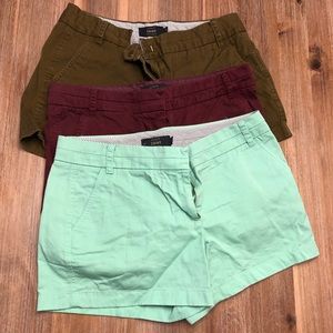 Bundle of j crew chino shorts